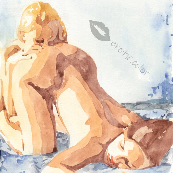 Lesbian Girls Watercolor